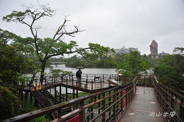 峨嵋湖畔雨中行