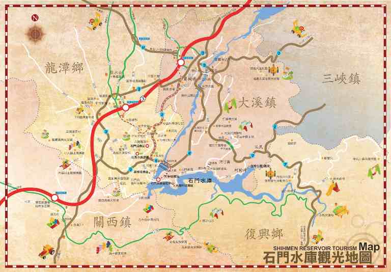 石門水庫（二）高線入口、蹀苑、攬勝亭