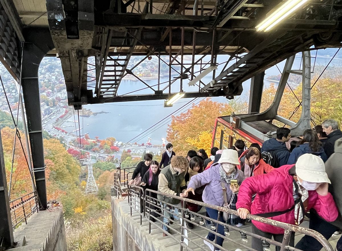 日本追楓趣（31）河口湖之搭乘纜車上天上山公園